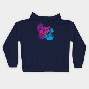 Tripple color cat Kids Hoodie